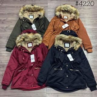 Áo khoác nữ parka xuận sịn lót lông cừu - kèm ảnh thật [hàng cao cấp]