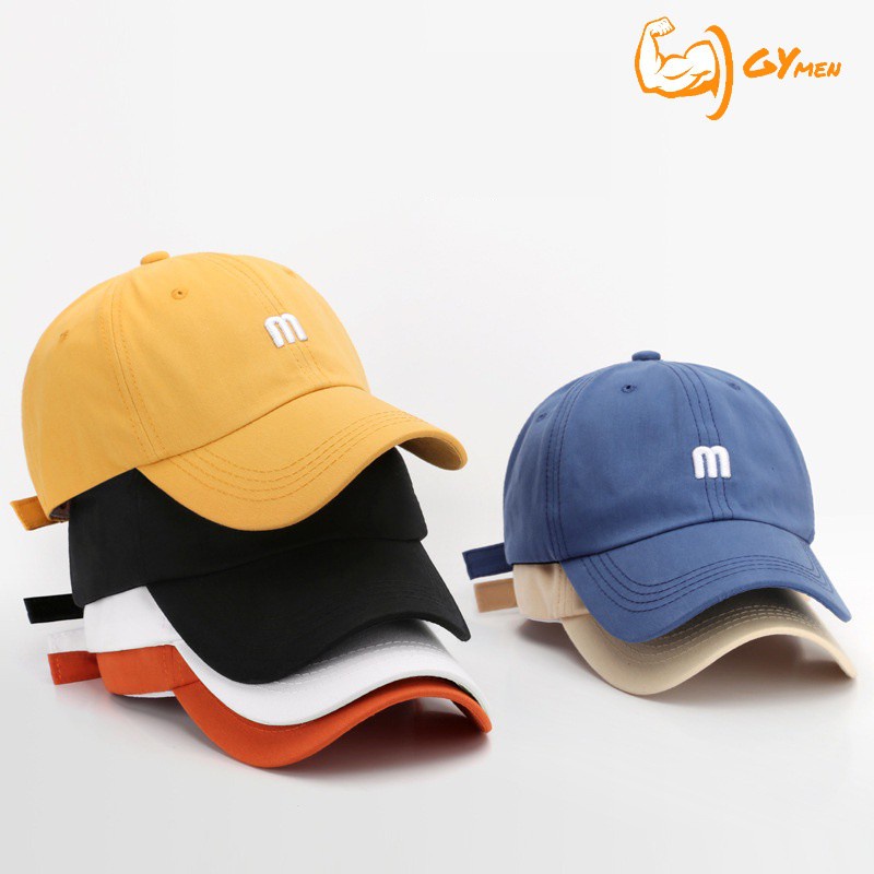 [ GYMEN ] Nón Lưỡi Trai Thể Thao Thêu Chữ M Đơn Giản Thời Trang Thể Thao Phong Cách âu Mỹ Streetwear In Côtton Cao Cấp Nhiều Màu Chuẩn Form Chạy Bộ Bóng Đá Cầu Lông Jogger