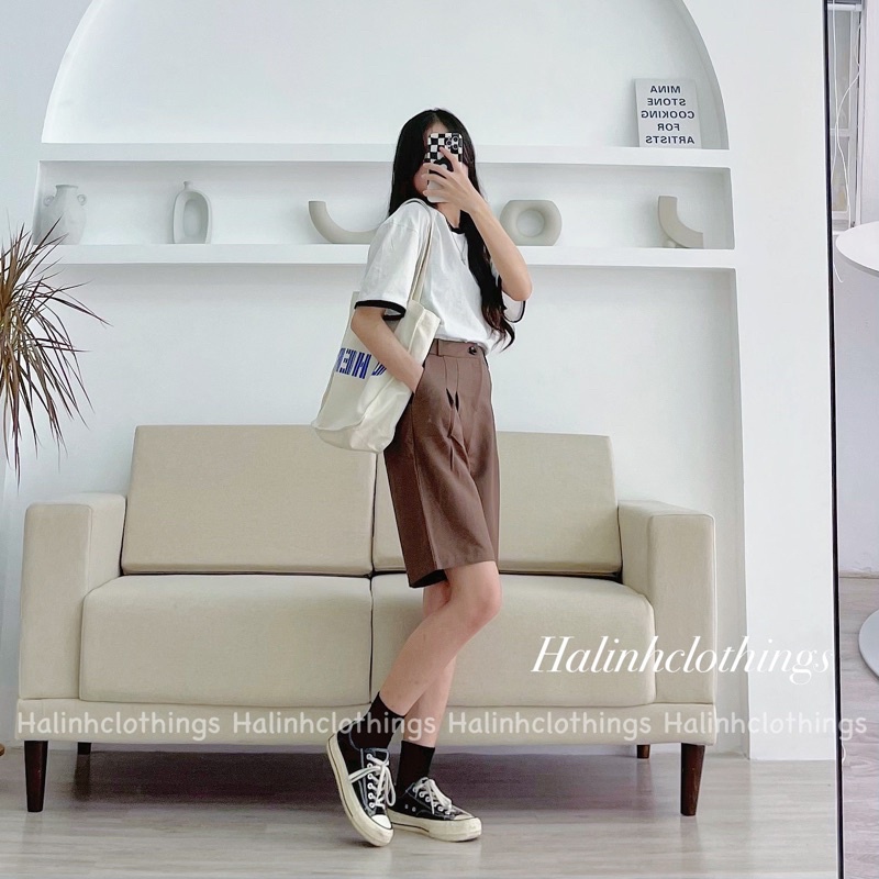 Quần short nữ ống rộng phong cách trẻ trung m216