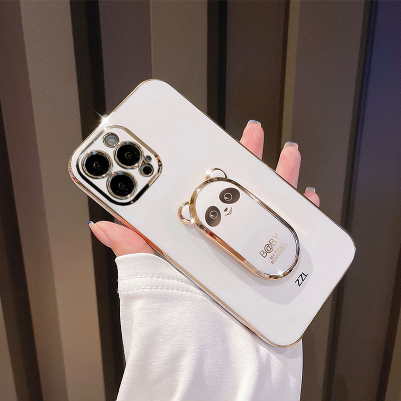 Ốp Điện Thoại TPU Dẻo Tráng Gương Kèm Giá Đỡ Đa Năng Thời Trang Cho IPhone 7 8plus X XR XS Max 11 12 13 Pro Max