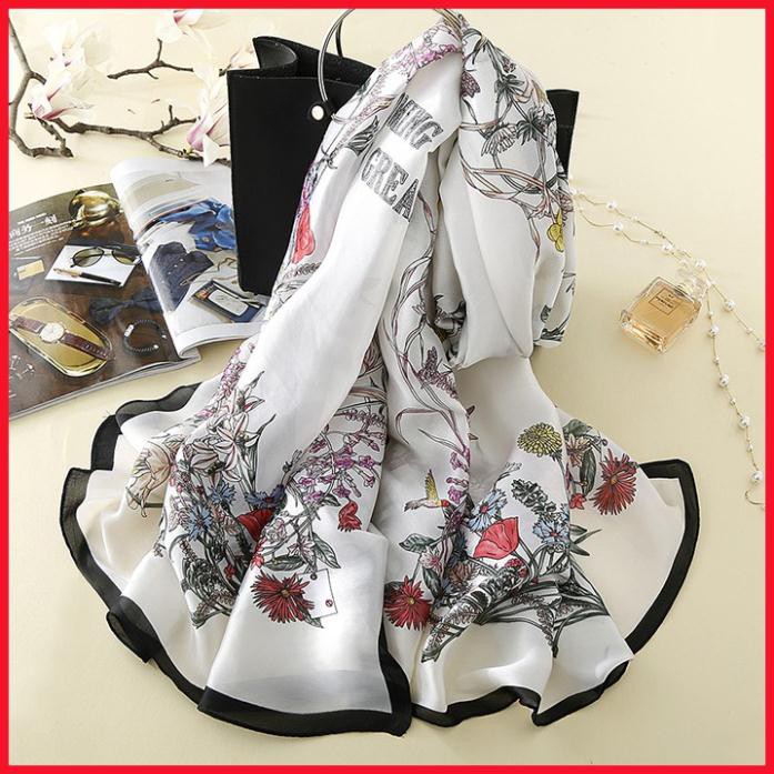 Khăn Lụa Cao Cấp Thời Trang Bốn Mùa Thanh Lịch Mẫu Mới Nhất Thị Trường Size 90x180 cm