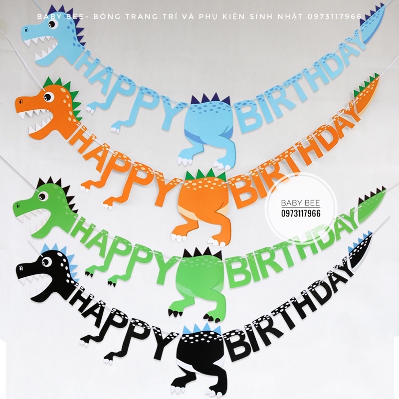 Dây Chữ Sinh Nhật HAPPY BIRTHDAY Khủng Long