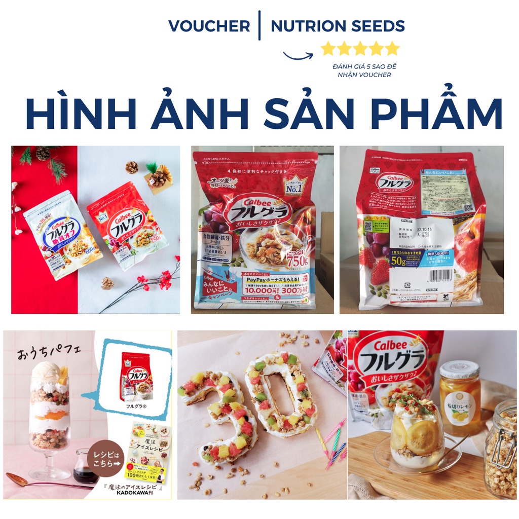 [DATE T12/2023] ngũ cốc calbee túi mới 750g giảm dừa khô nên ít ngon hơn.Ăn kiêng giảm cân hay lắm nha, ăn rồi ghiền á