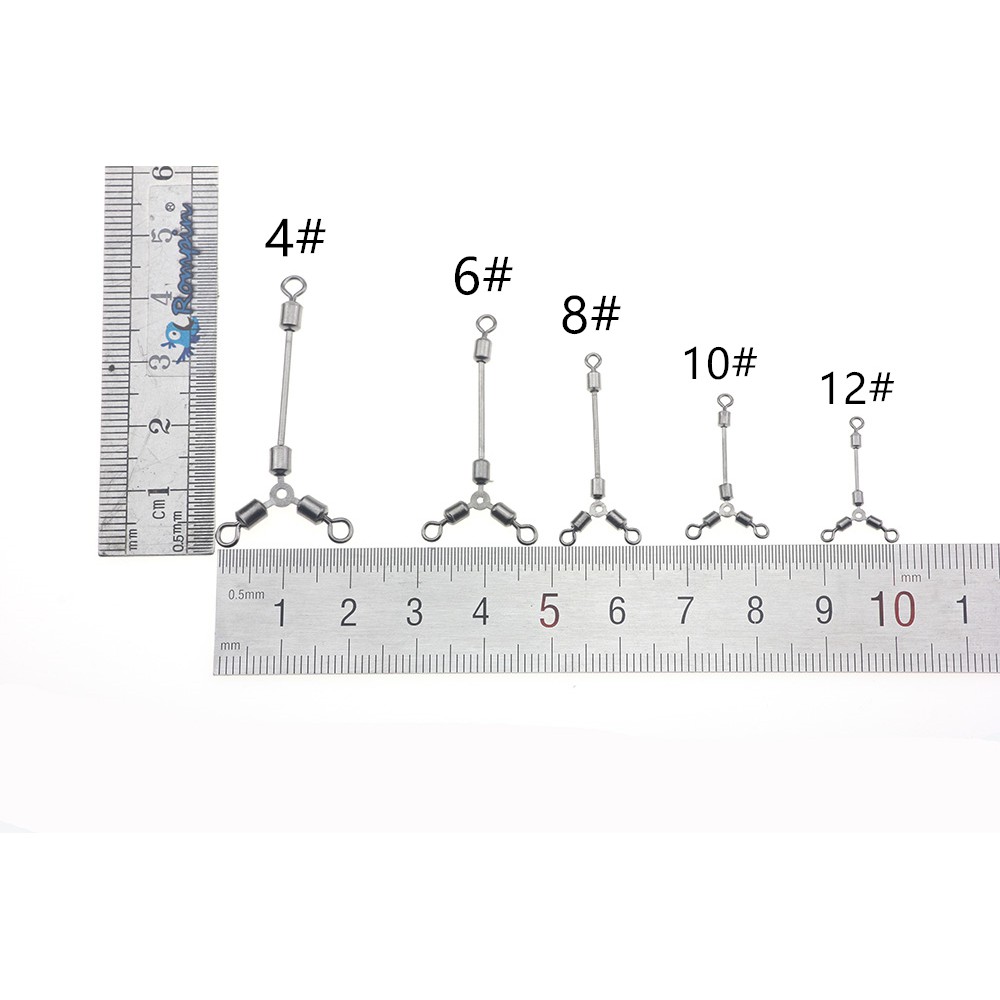 Set 10 Phụ Kiện Khớp Khuyên Câu Cá 3 Đầu Chuyên Dụng