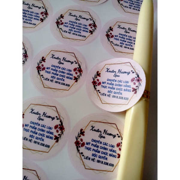 1170 TEM/NHÃN 3*3cm  tròn/vuông