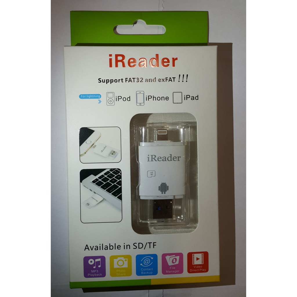 Đầu Đọc Thẻ Nhớ Ireader Ios & Android Cho Iphone Ipod, Ipad, Android