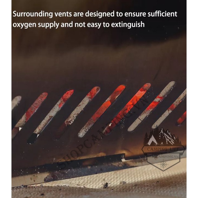 Bếp nướng BBQ, bếp nướng than hoa gấp gọn dã ngoại mini cho 2-3 người - Camping VietNam