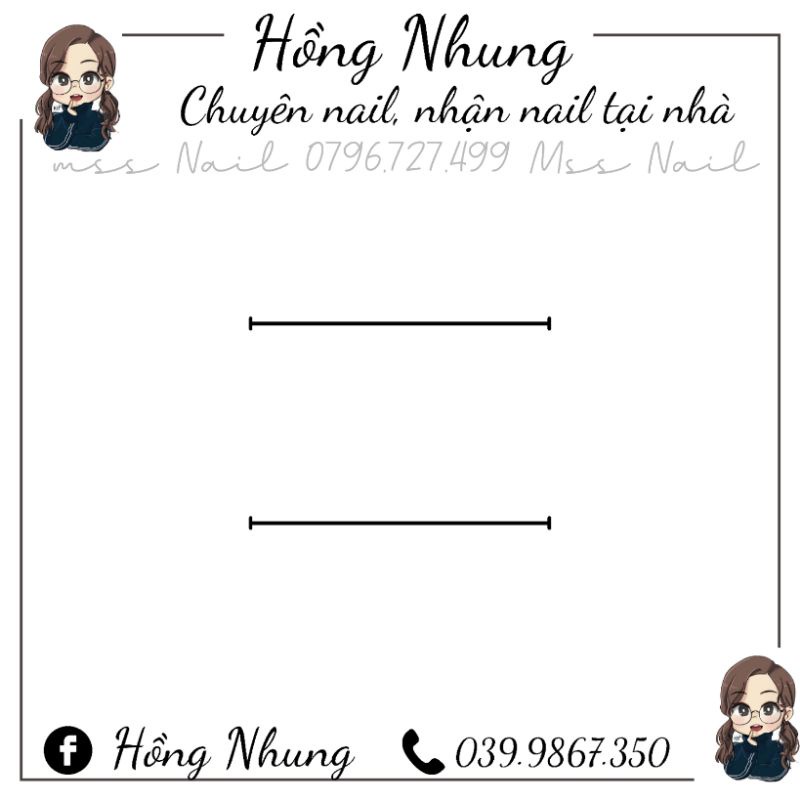 Thẻ nail, thẻ nail box , bìa nail box thiết kế theo yêu cầu