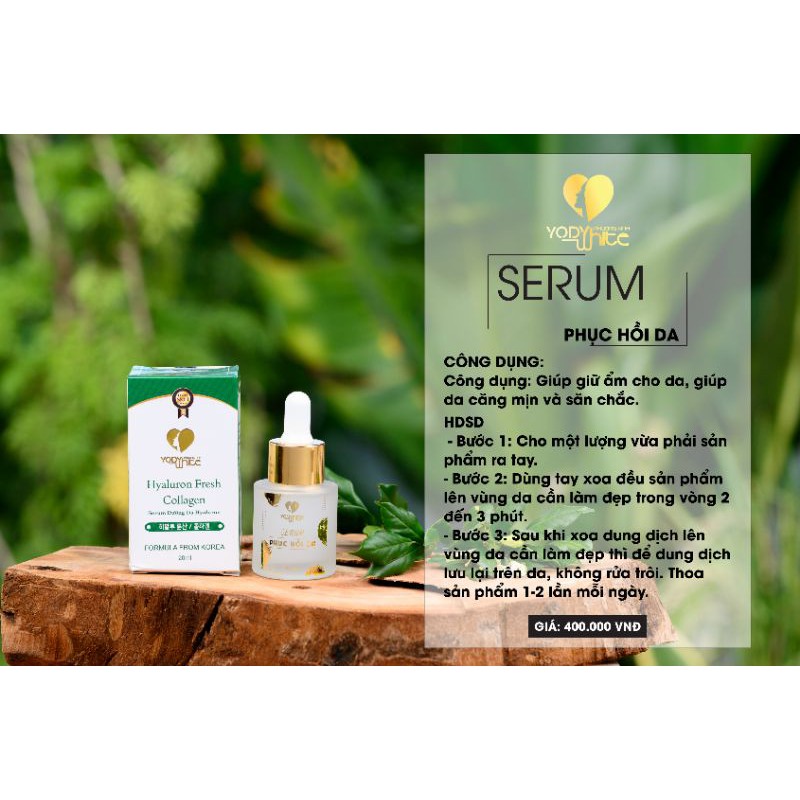 ⚡ SERUM DƯỠNG TRẮNG DA PHỤC HỒI HYALURON FRESH COLLAGEN YODY WHITE PHƯƠNG ANH TRẮNG HỒNG TỰ NHIÊN