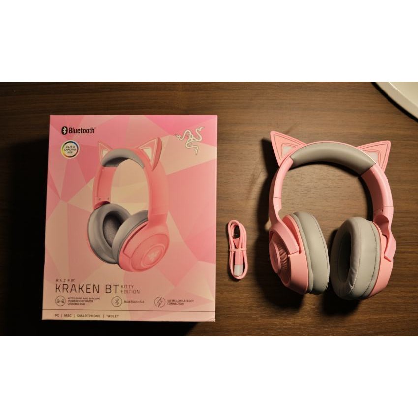 -  -  Tai nghe Razer Kraken BT Kitty Edition - Quartz - Chính Hãng Việt Nam - Mới 100%