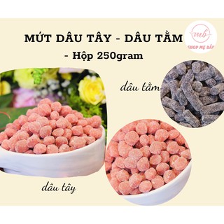 Kẹo Mứt Dâu Tây - Kẹo Mứt Dâu Tằm - Hũ 250Gram - không phẩm màu - Shop Mẹ Bắp [ Đặc Sản Đà Lạt]