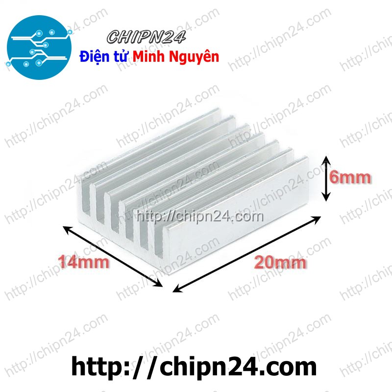 [2 CÁI] Tản nhiệt TN30 20x14x6MM TRẮNG