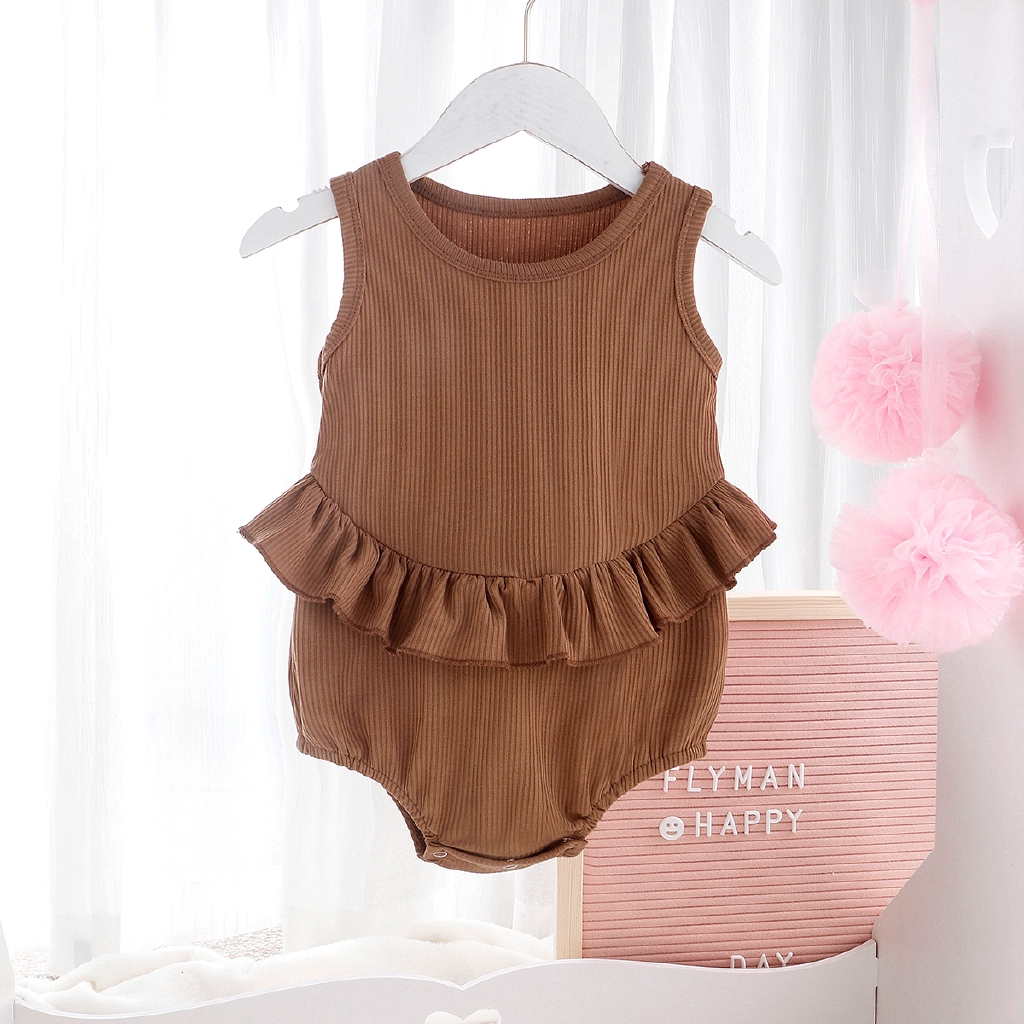 Bodysuit viền bèo cho bé sơ sinh