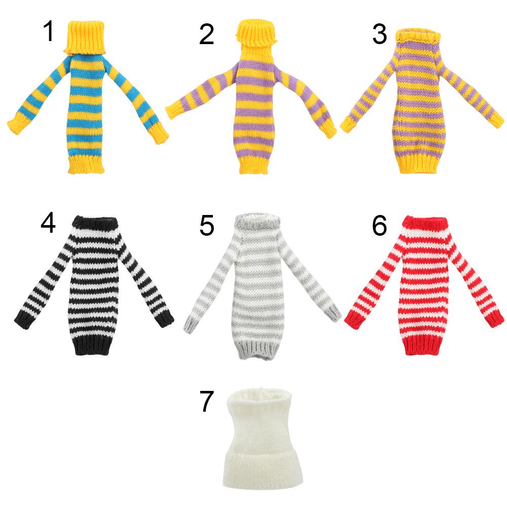 Đầm len nhiều màu sắc mini thời trang dành cho búp bê