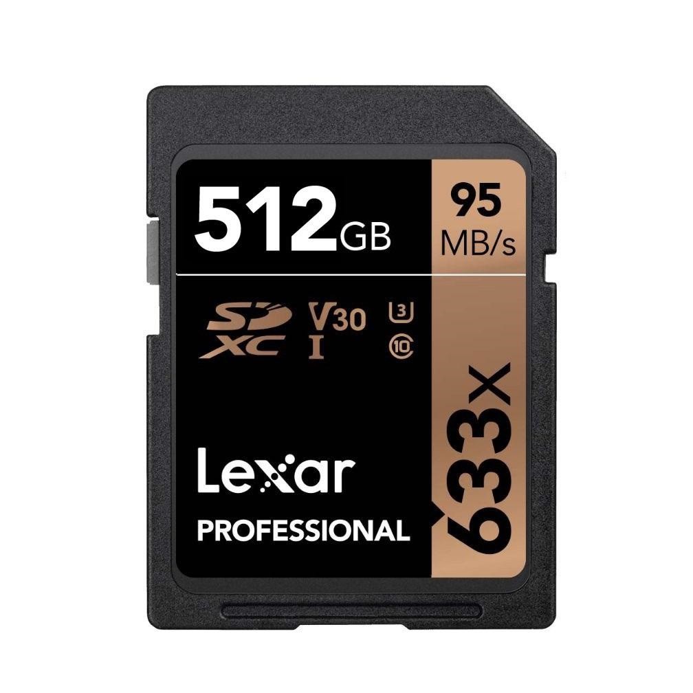 Thẻ nhớ SDXC Lexar Professional 512GB 633x UHS-I U3 4K V30 95MB/s (Đen)​​​​​​​