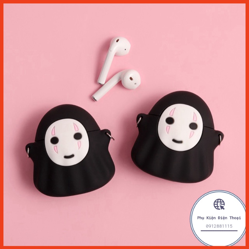 Vỏ bọc silicon Vô diện cho hộp sạc tai nghe Bluetooth AirPods 1/ 2  Case Airpod 12, 18... No face phiên bản lùn