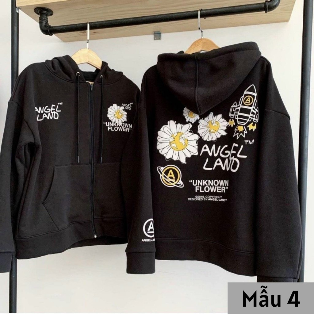 Áo khoác hoodie ❤️FREESHIP❤️ Áo hoodie nỉ dây kéo unisex cho nam và nữ Freesize Angle Land - KN2 | BigBuy360 - bigbuy360.vn