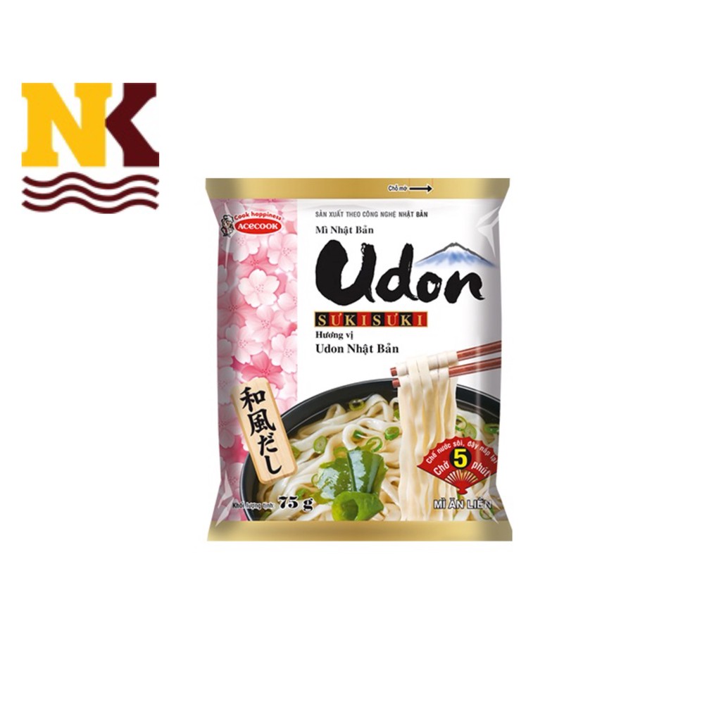 Mì udon suki hương vị Nhật Bản 75g x 24 gói