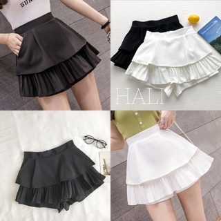 Chân váy xếp ly 2 tầng chất xòe bồng vải siêu nhẹ thời trang HALI