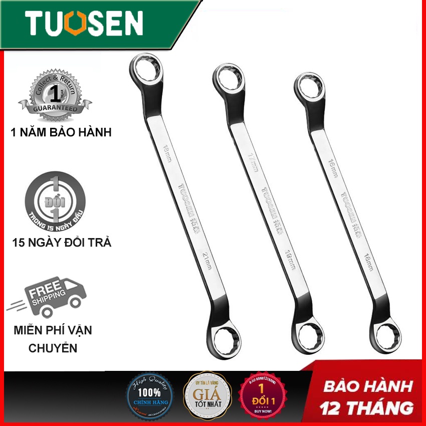 Cờ lê với 2 đầu tròng TUOSEN , Cờ lê bánh cóc, đủ size từ 6mm tới 41mm - Một sản phẩm của TUOSEN