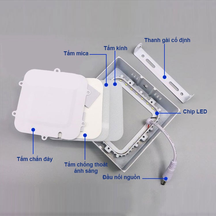 Đèn ỐP TRẦN LED GẮN NỔI  6W 12W, 18W, 24W Vuông/ Tròn- Ánh sáng trắng hoặc vàng 3000K - bảo hành 12 tháng