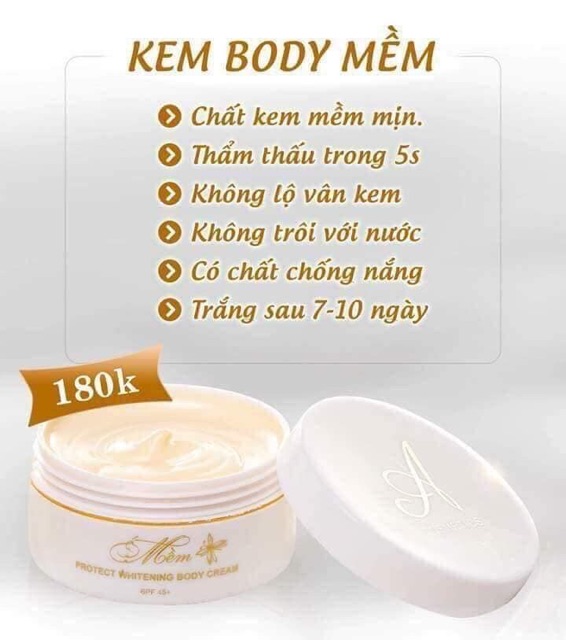 Kem body mềm chữ A mới 2020 (chuẩn cty)