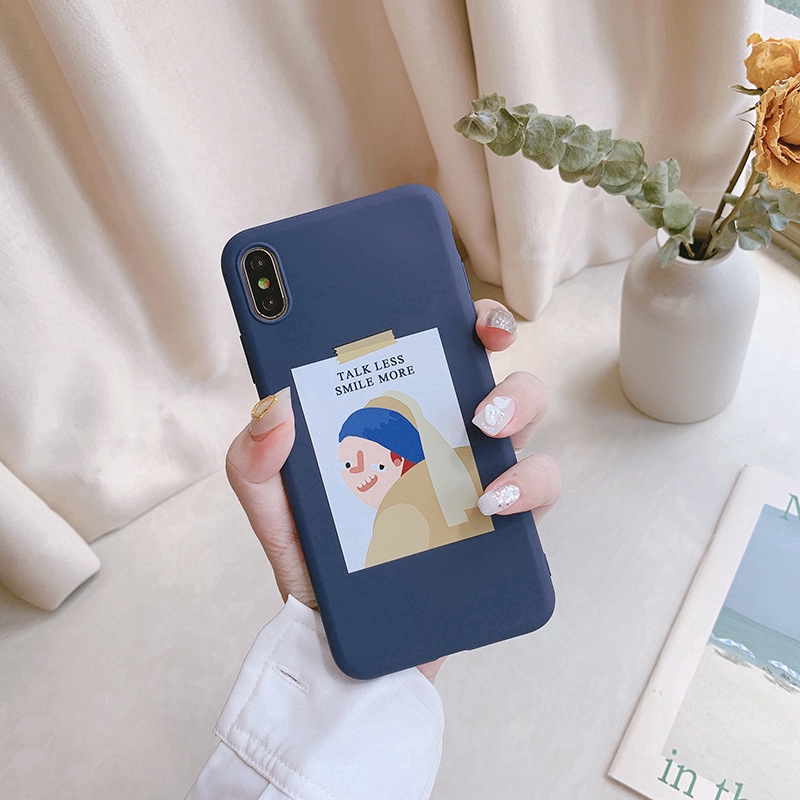 Ốp lưng silicon TPU in hình cô gái vui nhộn cho iPhone11/11Pro 11pro Max X XR XS XS MAX 6 7 8 plus SE | BigBuy360 - bigbuy360.vn