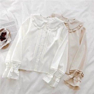 Áo sơ mi nữ cổ bèo tay