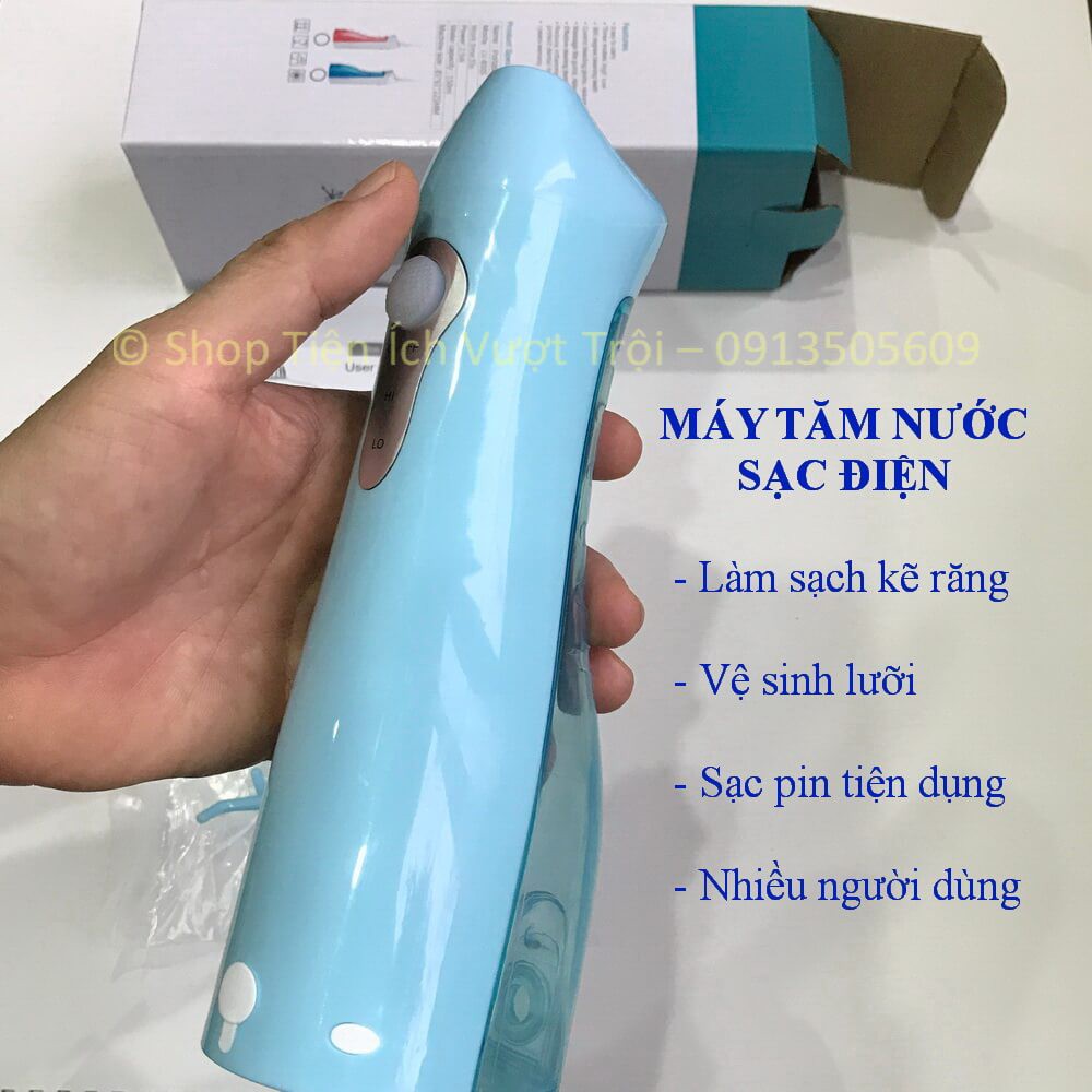 Tăm nước để bàn động cơ điện êm ái làm sạch khe răng, hết mảng bám, phòng ngừa cao răng, mát xa nướu-Tiện Ích Vượt Trội