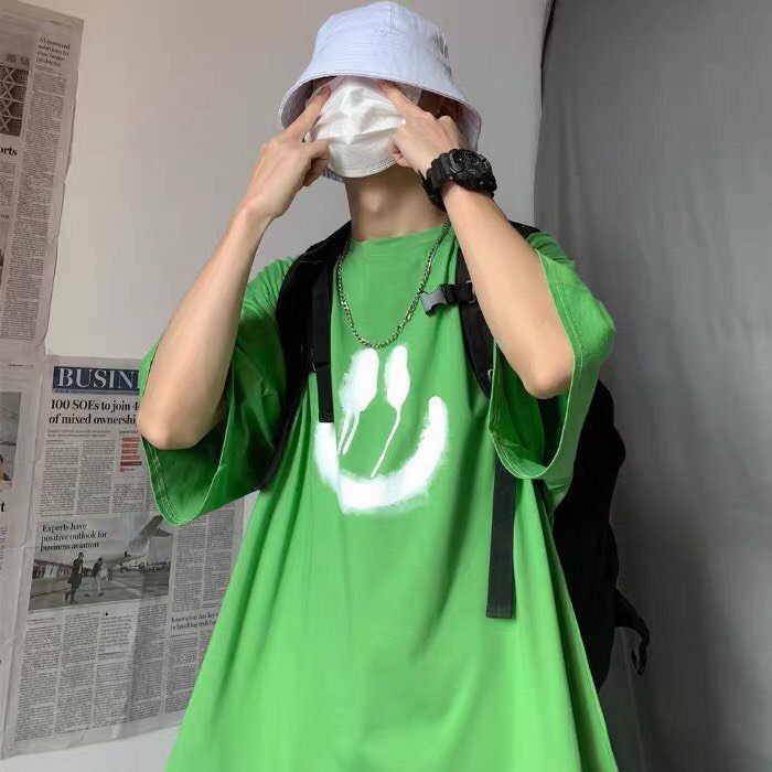 Áo phông oversize Smile Tee, JACKLANE, Áo cộc tay Unisex Jack Lane | BigBuy360 - bigbuy360.vn