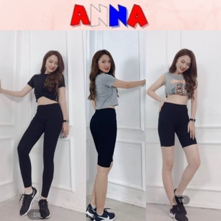 Quần legging lửng,ngố,đùi,quần legging dài nâng mông cạp cao gen bụng co giãn 4 chiều,bigsize 80kg ANNA-FASHION