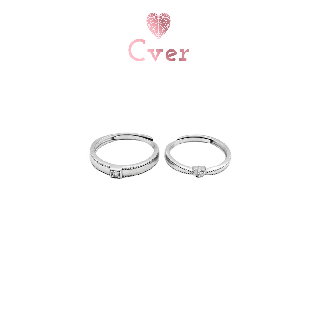 Nhẫn đôi nam nữ bạc Cver Silver S925 True love tình yêu vĩnh cửu ND-F261