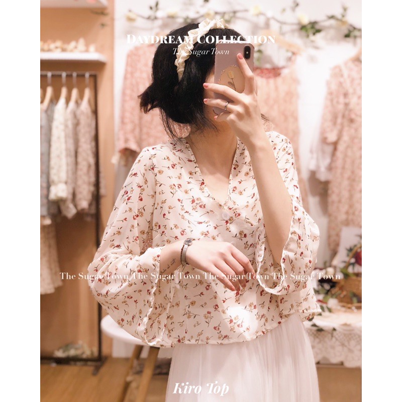 Áo babydoll Kiro Sugar Town voan bồng bềnh