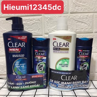 [MUA 1 TẶNG 1] DẦU GỘI CLEAR 630g tặng kèm chai clear men 140g