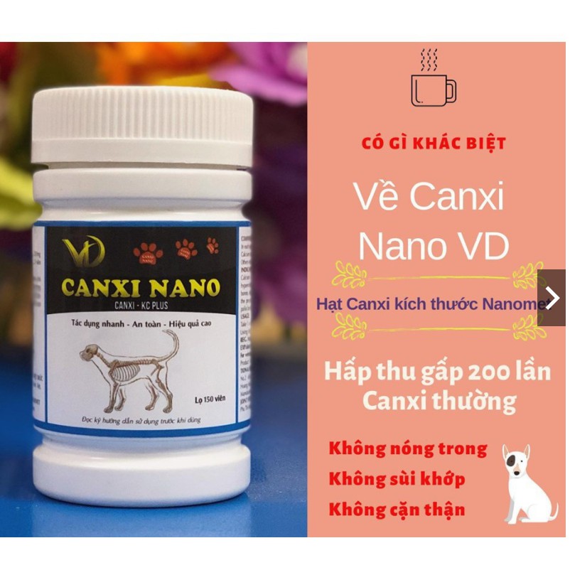 Canxi Nano dành cho chó mèo THÚ CƯNG [10 viên]