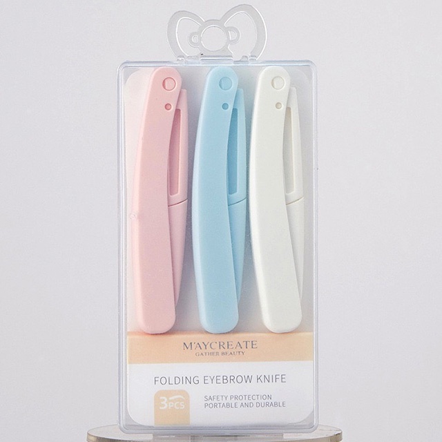 SET 3 Cây Dao Cạo Lông MayCreate Folding Eyebrow Knife
