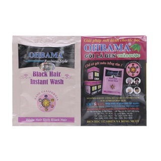 Dầu gội nhuộm tóc thảo dược Ohbama Black Hair Instant Wash 20ml