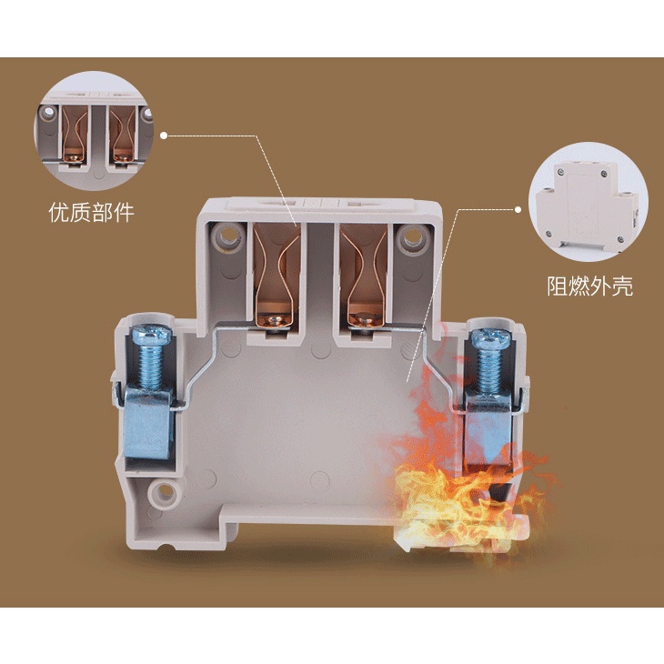 Ổ cắm cài cho thanh ray nhôm, thanh DIN ray AC30-124