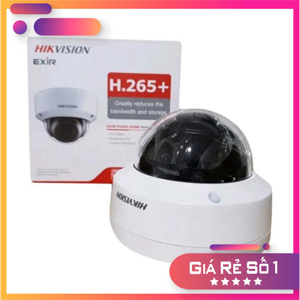 {FREESHIP} Camera IP Dome hồng ngoại 2.0 MP HIKVISION DS-2CD2121G0-I, hỗ trợ thẻ nhớ, chống thấm nước, chống va đập , tư