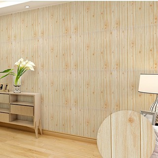 Giấy Dán Tường Wood Grain 3D, Giấy Dán Tường Xốp PE Và Dán Dày 4Mm, Đề-can Gạch Dán Tường 35Cm X 35Cm