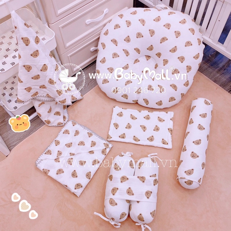 Gối ôm BOBA Muslin chất xô mềm mát cho bé từ sơ sinh 50*12cm( 1 CÁI) 5245