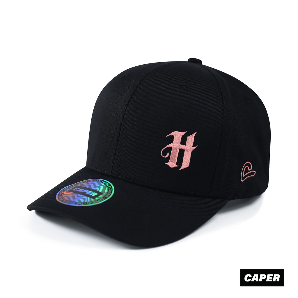 Mũ nón BallCap Caper đen H logo nhiều màu