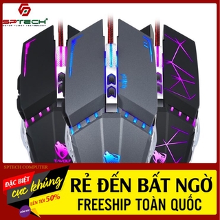 Chuột gaming dây 💎𝓕𝓡𝓔𝓔𝓢𝓗𝓘𝓟💎 mouse có dây gaming t-wolf v7 sptech computer