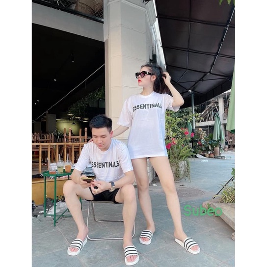 Áo phông nam AZILA Chữ Essential chất liệu 100% cotton thoáng mát