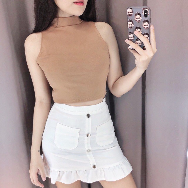 [Mã FAMAYWA giảm 10K đơn 50K] Áo Croptop Nữ Thun Gân Cổ Lọ 3 Lỗ Tập Gym ,Yoga ,Erobic Hàng Mới 2020 | BigBuy360 - bigbuy360.vn