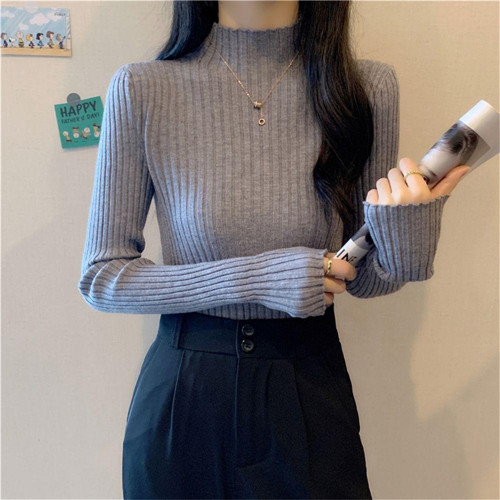 Áo Sweater Dệt Kim Chui Đầu Tay Dài Thời Trang Thu Đông Ấm Áp