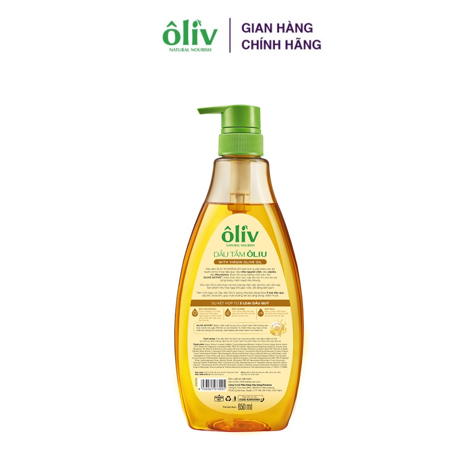 Dầu Tắm Ôliv Virgin Ôlive Oil 650ml