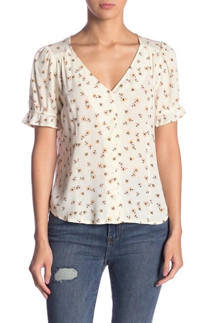 Áo sơ mi cổ tim Elodie