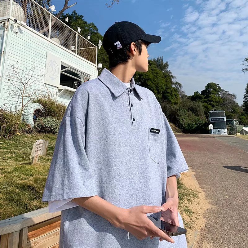 áo polo unisex màu đặc hàn quốc áo phông polo nam from rộng áo thun có cổ nữ thời trang áo polo nam đẹp