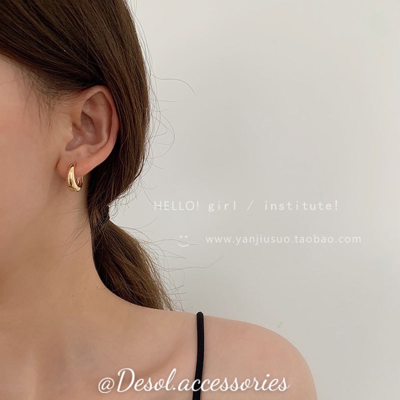 Khuyên tai, bông tai hình tròn phong cách Basic ER108 Desol.accessories